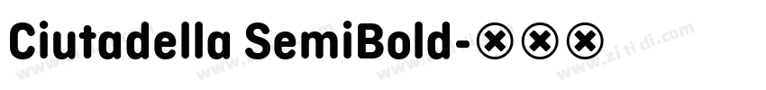 Ciutadella SemiBold字体转换